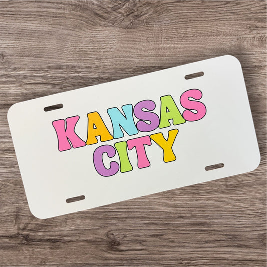 UV Printed Rainbow Kansas City License Plate