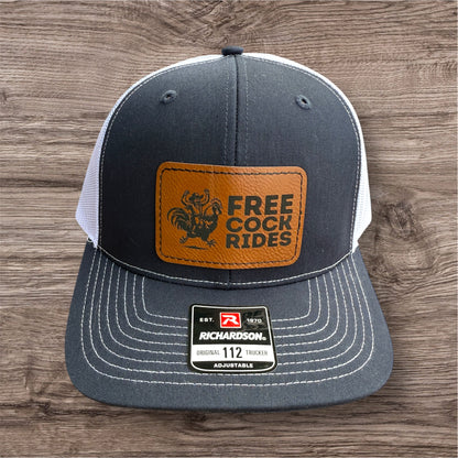 Engraved Free Cock Rides Men's Richardson 112 Trucker Hat