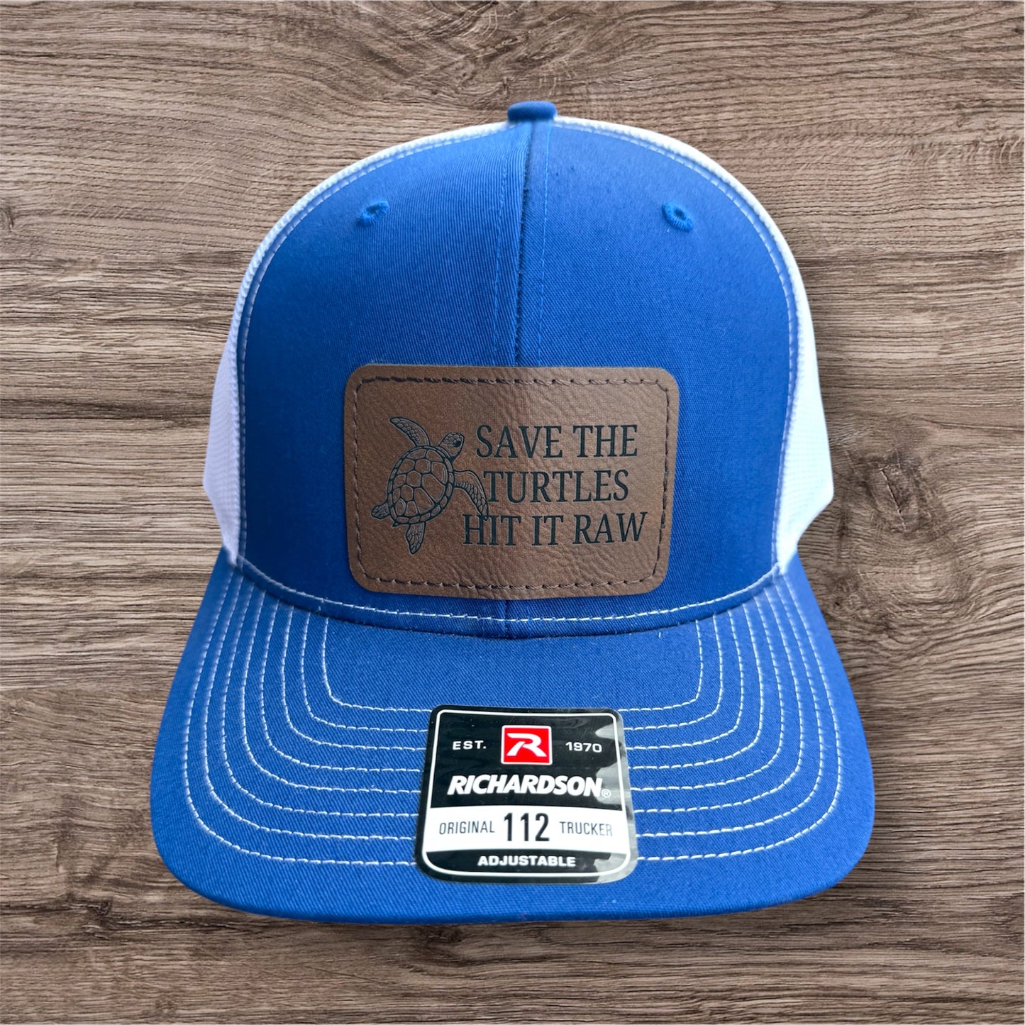Engraved Save The Turtles Men's Richardson 112 Trucker Hat