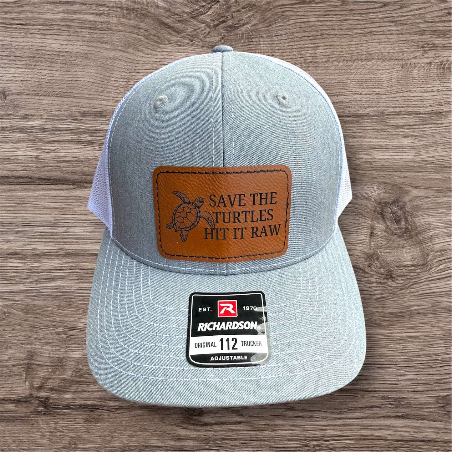 Engraved Save The Turtles Men's Richardson 112 Trucker Hat