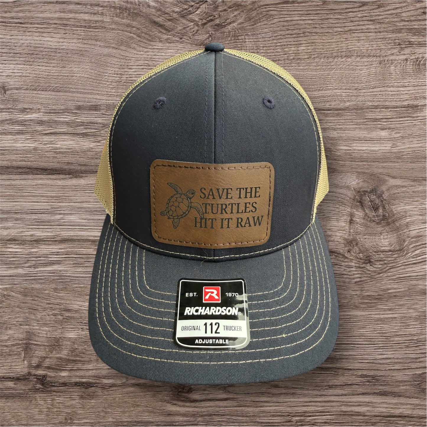 Engraved Save The Turtles Men's Richardson 112 Trucker Hat