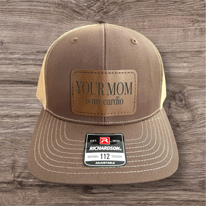 Engraved Your Mom Is My Cardio Men's Richardson 112 Trucker Hat