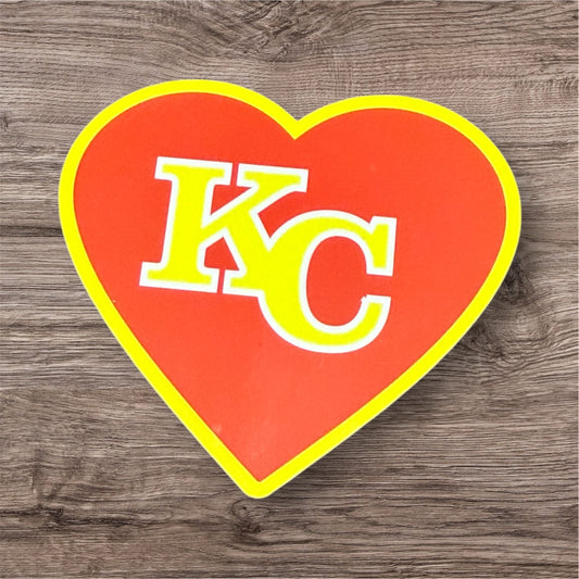 Chiefs Inspired Heart Sticker