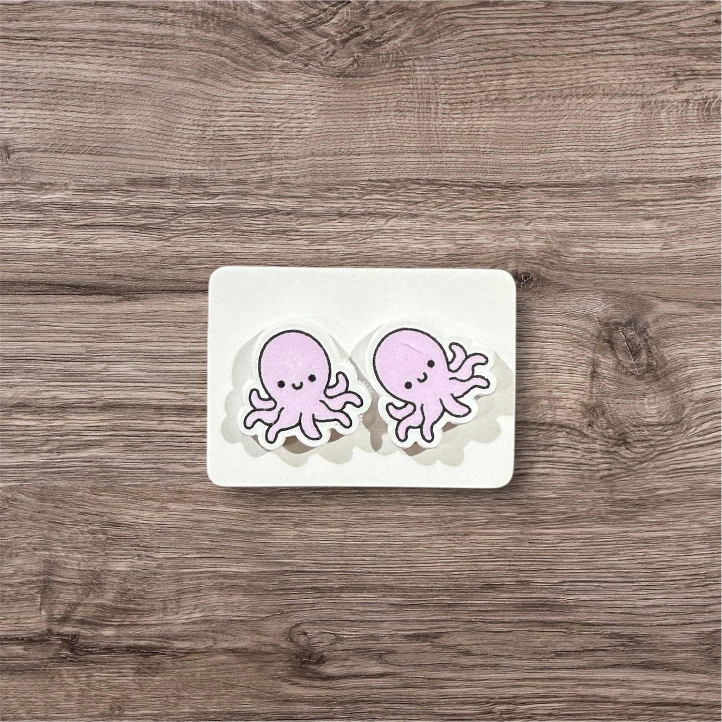 UV Printed Tiny Tentacles Acrylic Stud Earrings