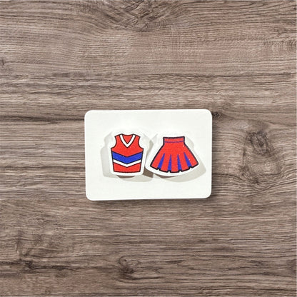 UV Printed Pep Squad Pair Acrylic Stud Earrings