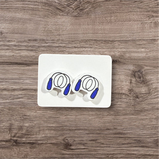 UV Printed Fit Rope Acrylic Stud Earrings
