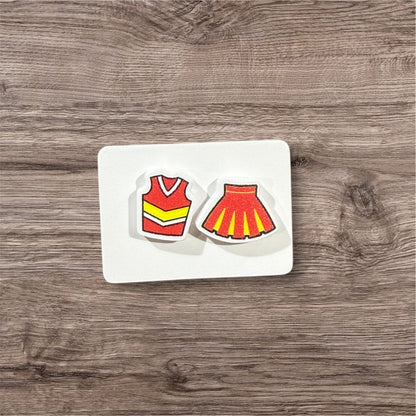 UV Printed Pep Squad Pair Acrylic Stud Earrings
