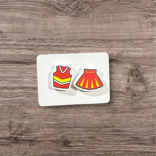 UV Printed Pep Squad Pair Acrylic Stud Earrings