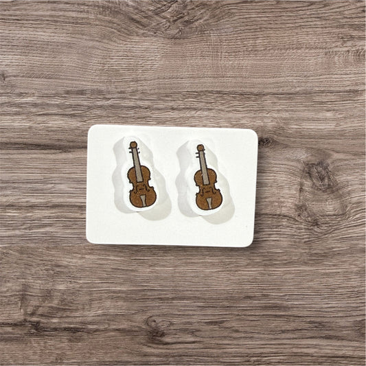 UV Printed Violin Vibes Acrylic Stud Earrings