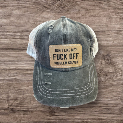 Engraved Don't Like Me Women's Criss Cross Hat