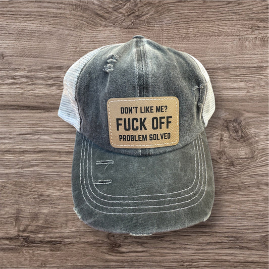 Engraved Don't Like Me Women's Criss Cross Hat