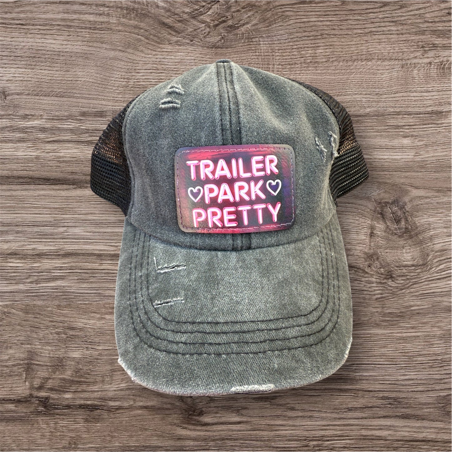 UV Printed Trailer Park Pretty Women's Criss Cross Hat