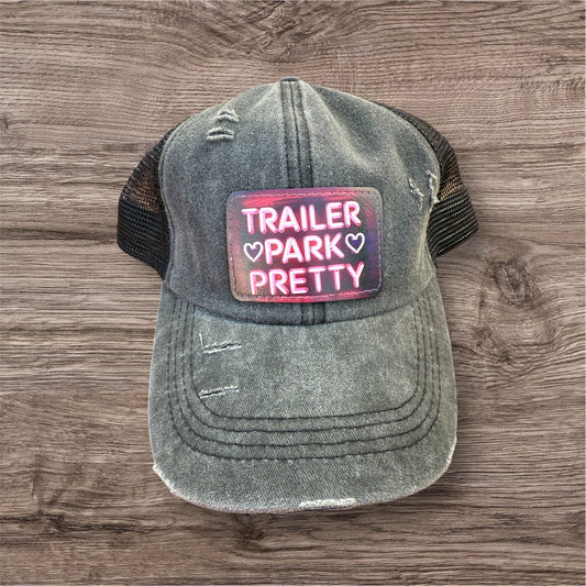 UV Printed Trailer Park Pretty Women's Criss Cross Hat