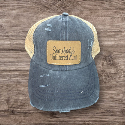 Somebody's Unfiltered Aunt Women's Criss Cross Hat