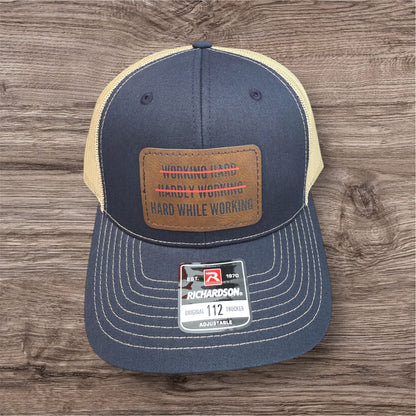 UV Printed Hard While Working Men's Richardson 112 Trucker Hat