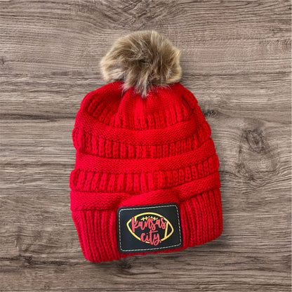 UV Printed Kansas City Football Knitted Pom Beanie
