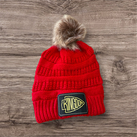 UV Printed Yellow Kingdom Knitted Pom Beanie