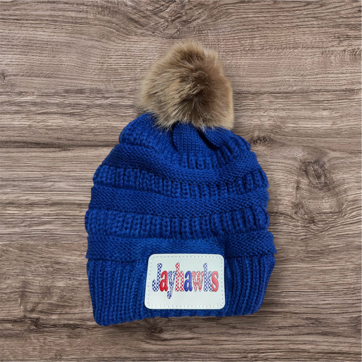 UV Printed Jayhawks Pride Knit Pom Beanie