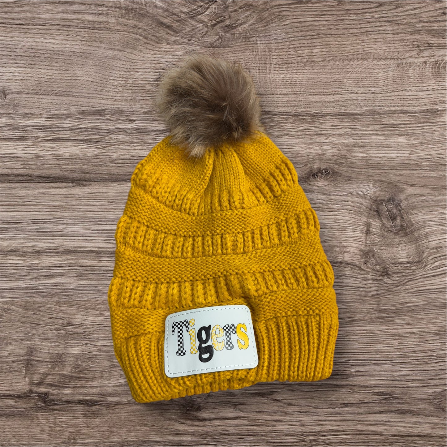 UV Printed Tigers Spirit Knit Pom Beanie