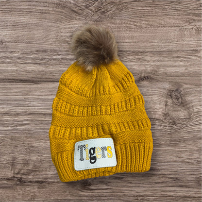 UV Printed Tigers Spirit Knit Pom Beanie