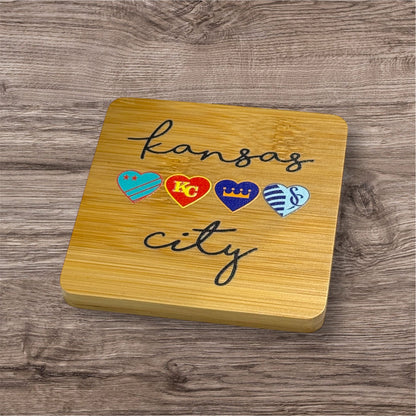 UV Printed Kansas City Sports Wooden Coaster