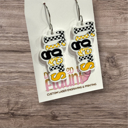 UV Printed Tigers Spirit Acrylic Dangle Earrings