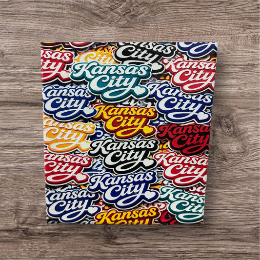 Kansas City Sticker Collage Canvas