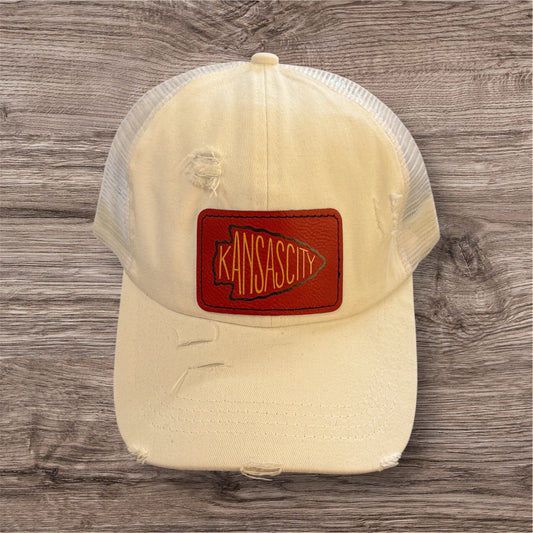 UV Printed KC Arrowhead Women's Ponytail Hat