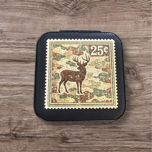 UV Printed Vintage Buck Postage Stamp Jewelry Box