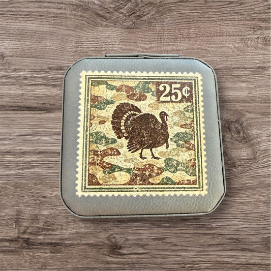 UV Printed Vintage Turkey Postage Stamp Jewelry Box
