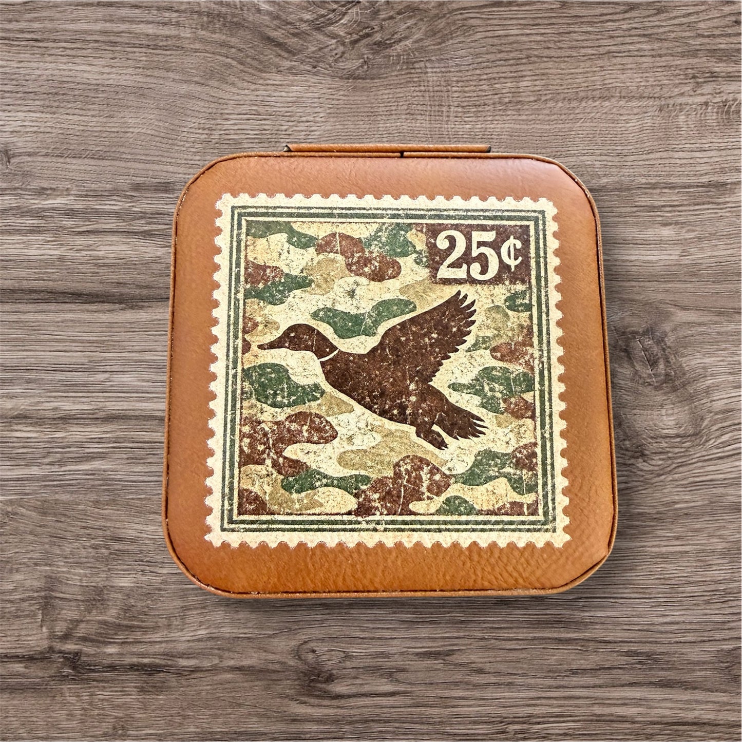 UV Printed Vintage Mallard Postage Stamp Jewelry Box