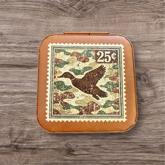 UV Printed Vintage Mallard Postage Stamp Jewelry Box