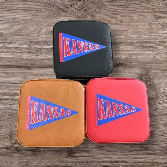 UV Printed Kansas Pennant Jewelry Box