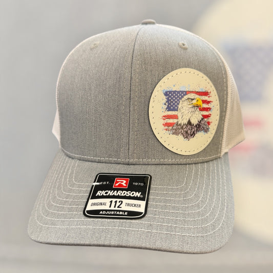 UV Printed Offset Freedom Eagle Men's Richardson 112 Trucker Hat