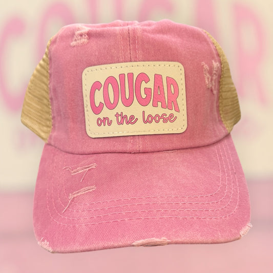 UV Printed Cougar On The Loose Women's Ponytail Hat