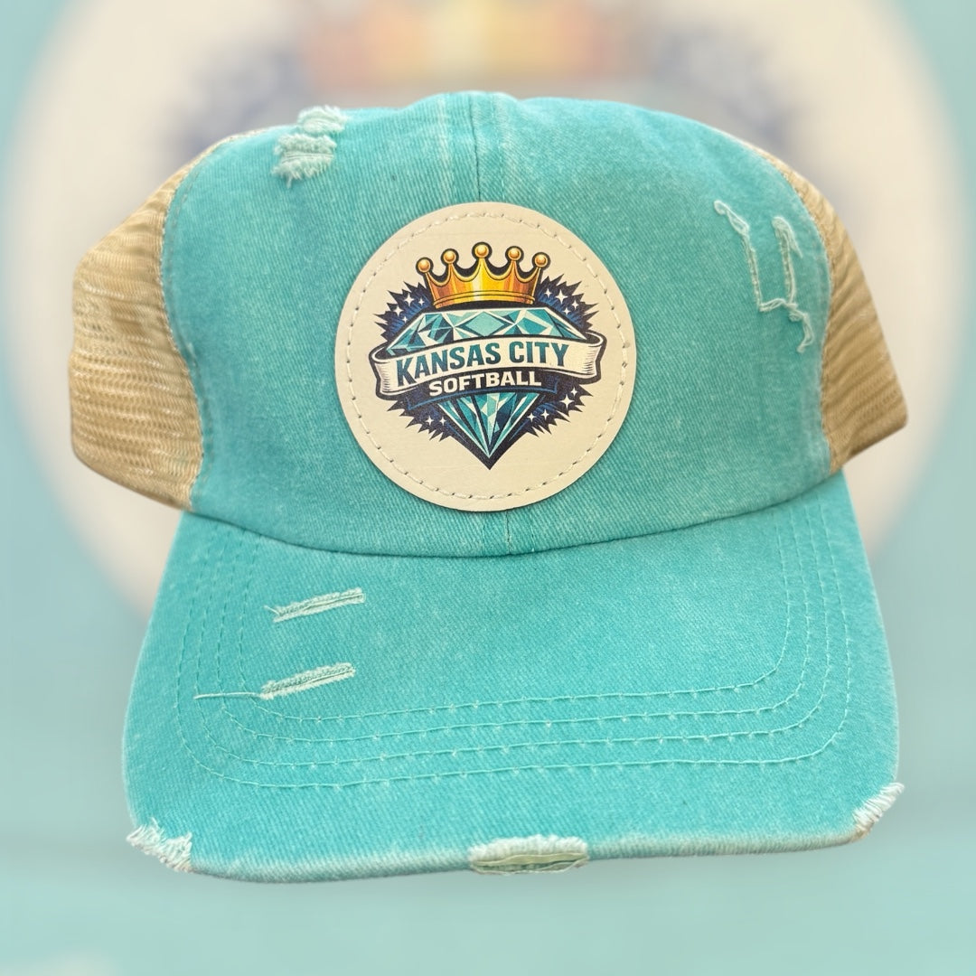 UV Printed Kansas City Softball Women's Ponytail Hat