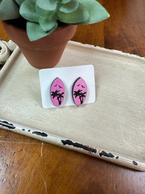 Pink Surf Board Studs