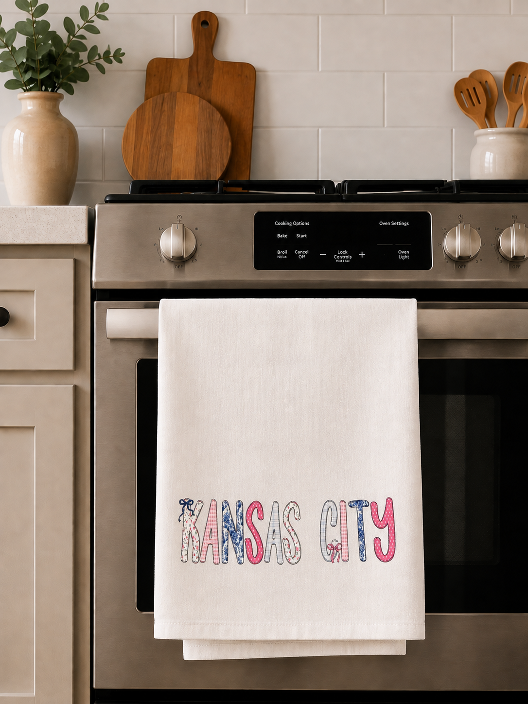 Preppy Kansas City Tea Towel | KC Souvenir | KC Hostess Gift