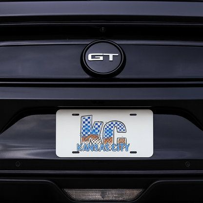 UV Printed KC Checkered Paint License Plate