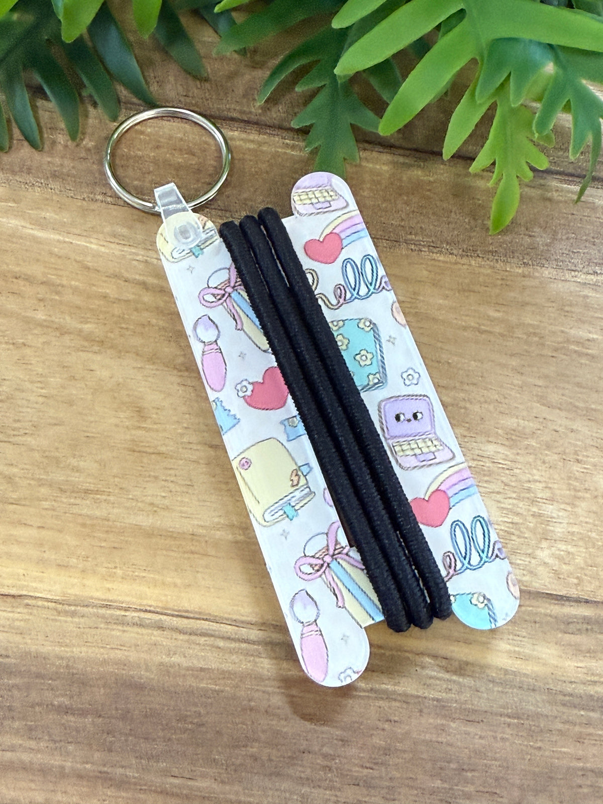 Hair tie Keychain (multiple prints)