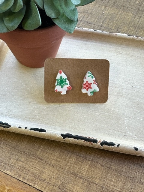 Snowflake Tree Studs