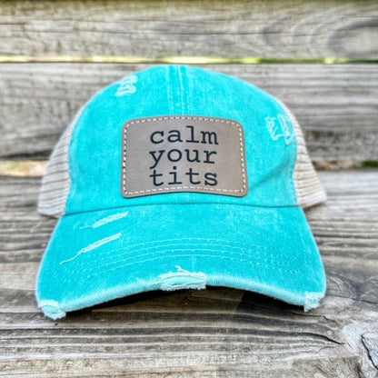 Calm Your Tits Criss Cross Hat