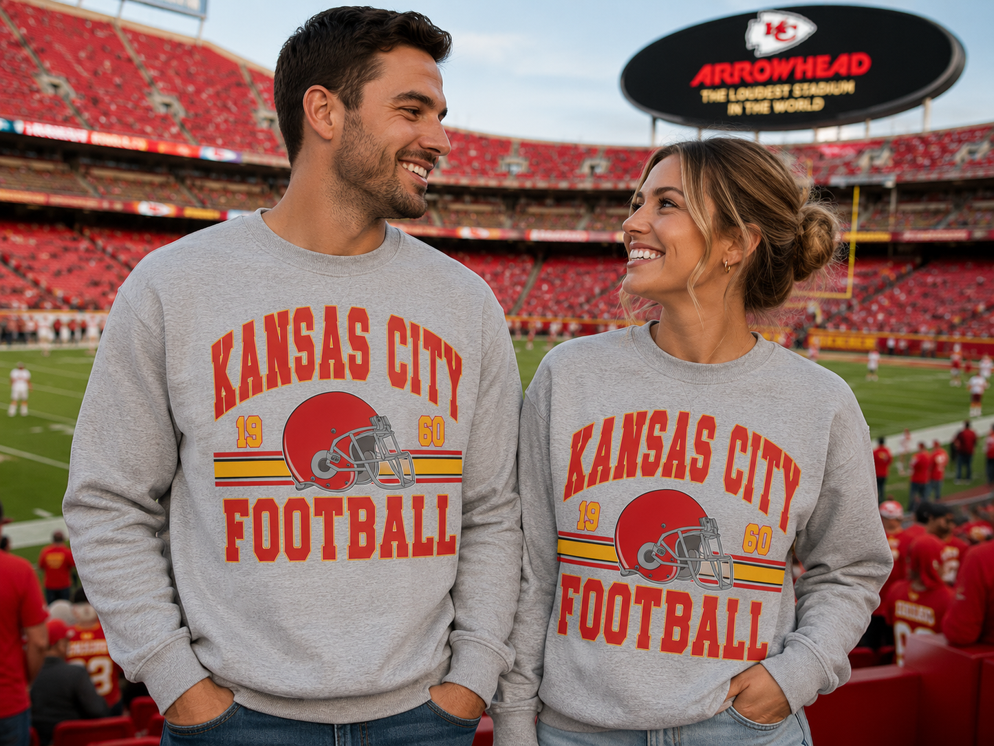 Kansas City Football Vintage Inspired Sweatshirt | Retro Game Day Sweatshirt