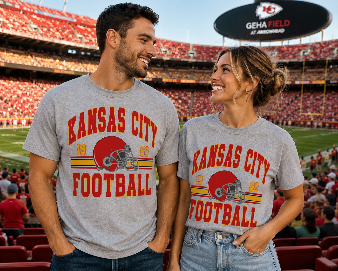 Kansas City Football Vintage Inspired T-Shirt | Retro Game Day Tee
