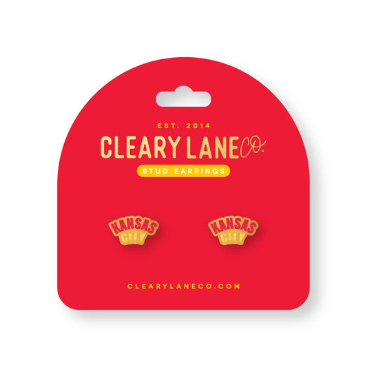 Kansas City Enamel Stud Earrings