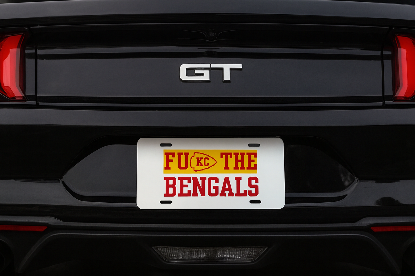 UV Printed FU KC The Bengals License Plate