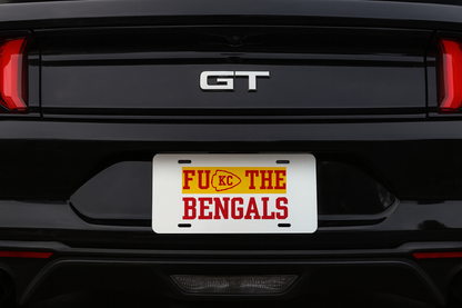 UV Printed FU KC The Bengals License Plate