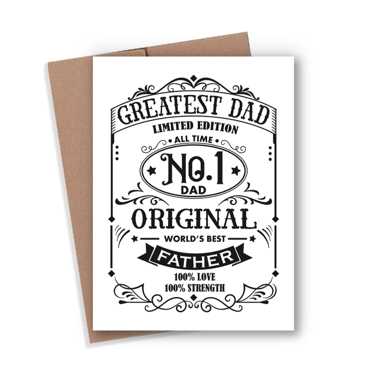 Number 1 Dad Card – Designed To Flaunt