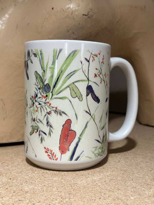 Wild Flower Penis 15oz Ceramic Coffee Mug