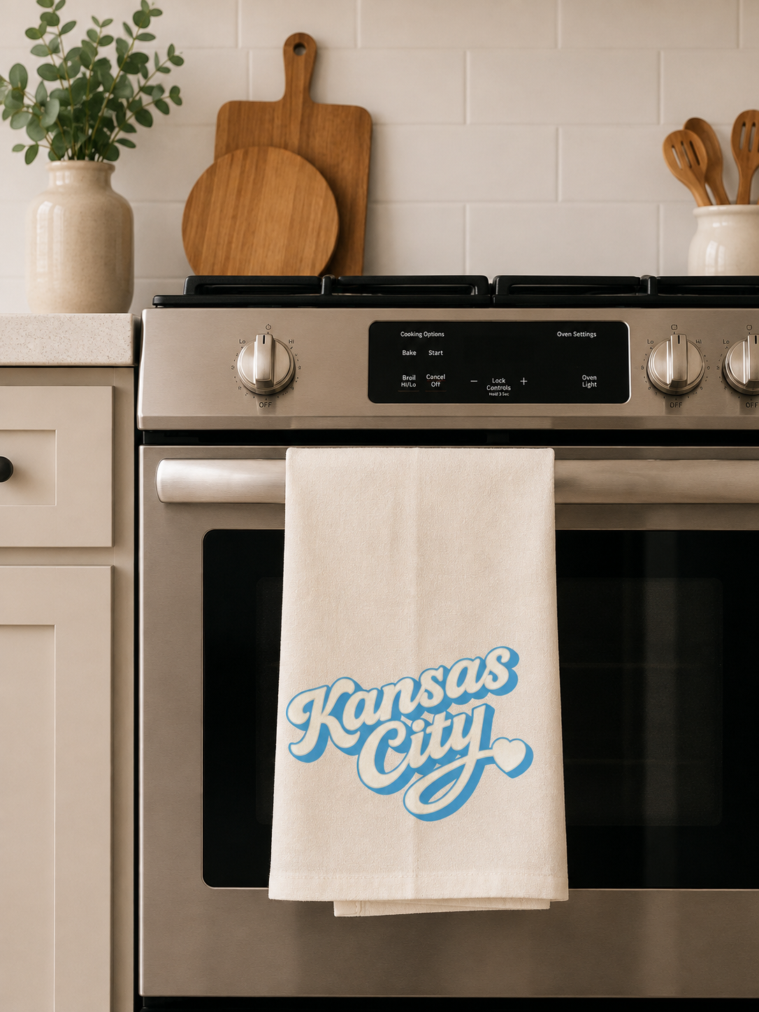 Kansas City Script Tea Towel (Multiple Colors) | KC Gift | Kansas City Souvenir